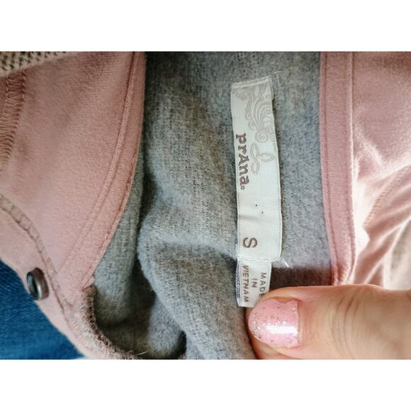 prAna Brandie sweater in light mauve heather small wool blend pink cozy warm - Picture 14 of 16